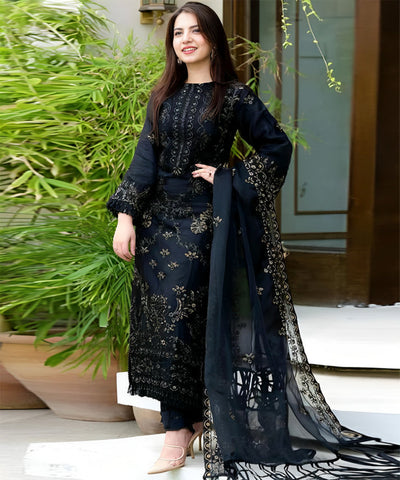 Danadeer- Black 3PC Embroidered SC-842
