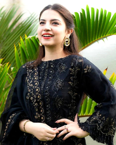 Danadeer- Black 3PC Embroidered SC-842