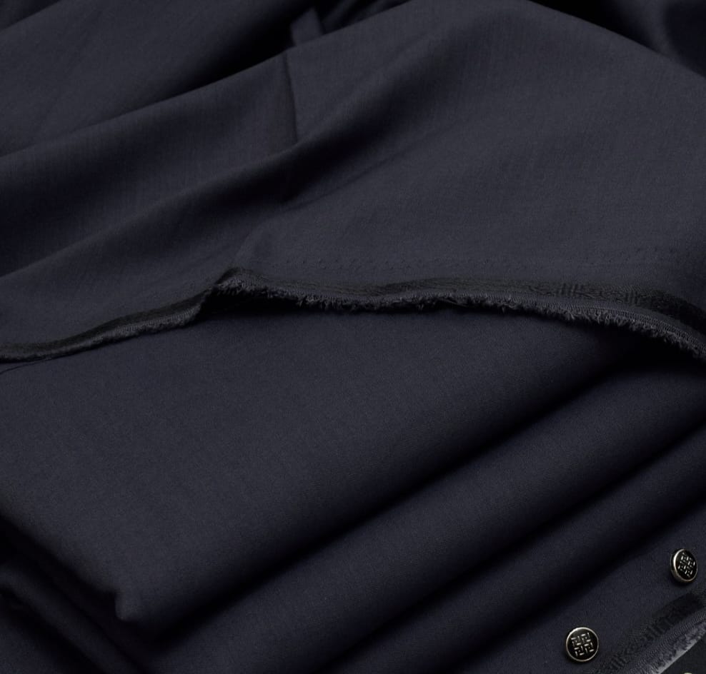 charcoal Malai Wash & Wear Unstitched Suit (4 Season) HF-07