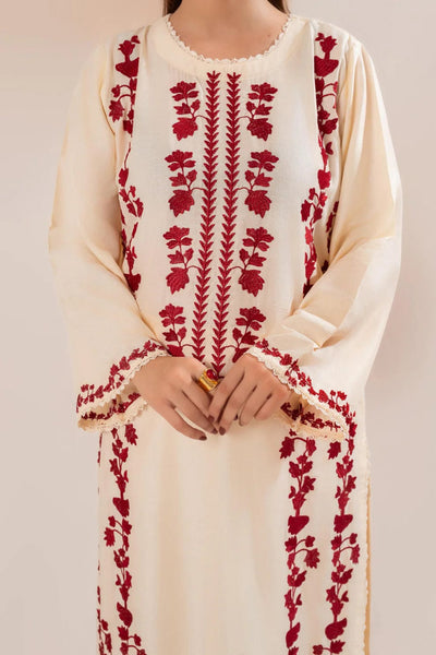 -3PC Wedding Session Embroidered Shirt with Digital Printed Shawl S.J 651