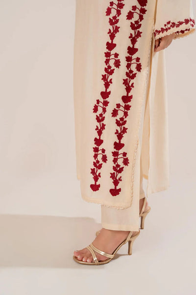 -3PC Wedding Session Embroidered Shirt with Digital Printed Shawl S.J 651