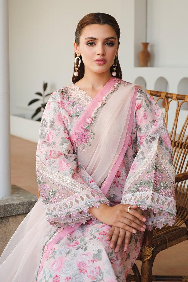 BAROQUE LAWN PRINTED EMBROIDERY DRESS 3 PIECE UNSTITCHED-T-S 1