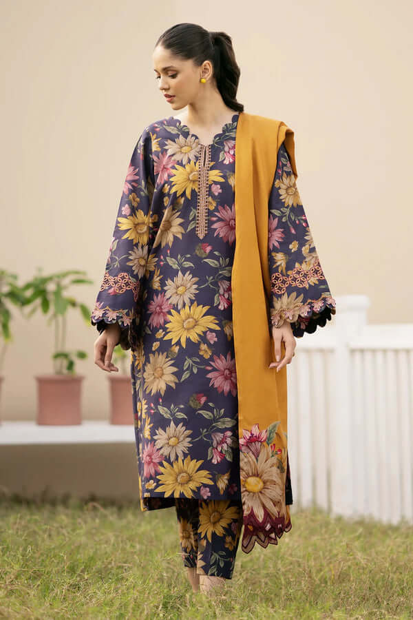 3 Piece Unstitched Digital Printed Suit Digital Printed Dupatta