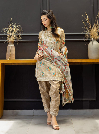 Zainab Chottani- Wedding Session printed+Embroidery Winter Collection-SC-ZC9