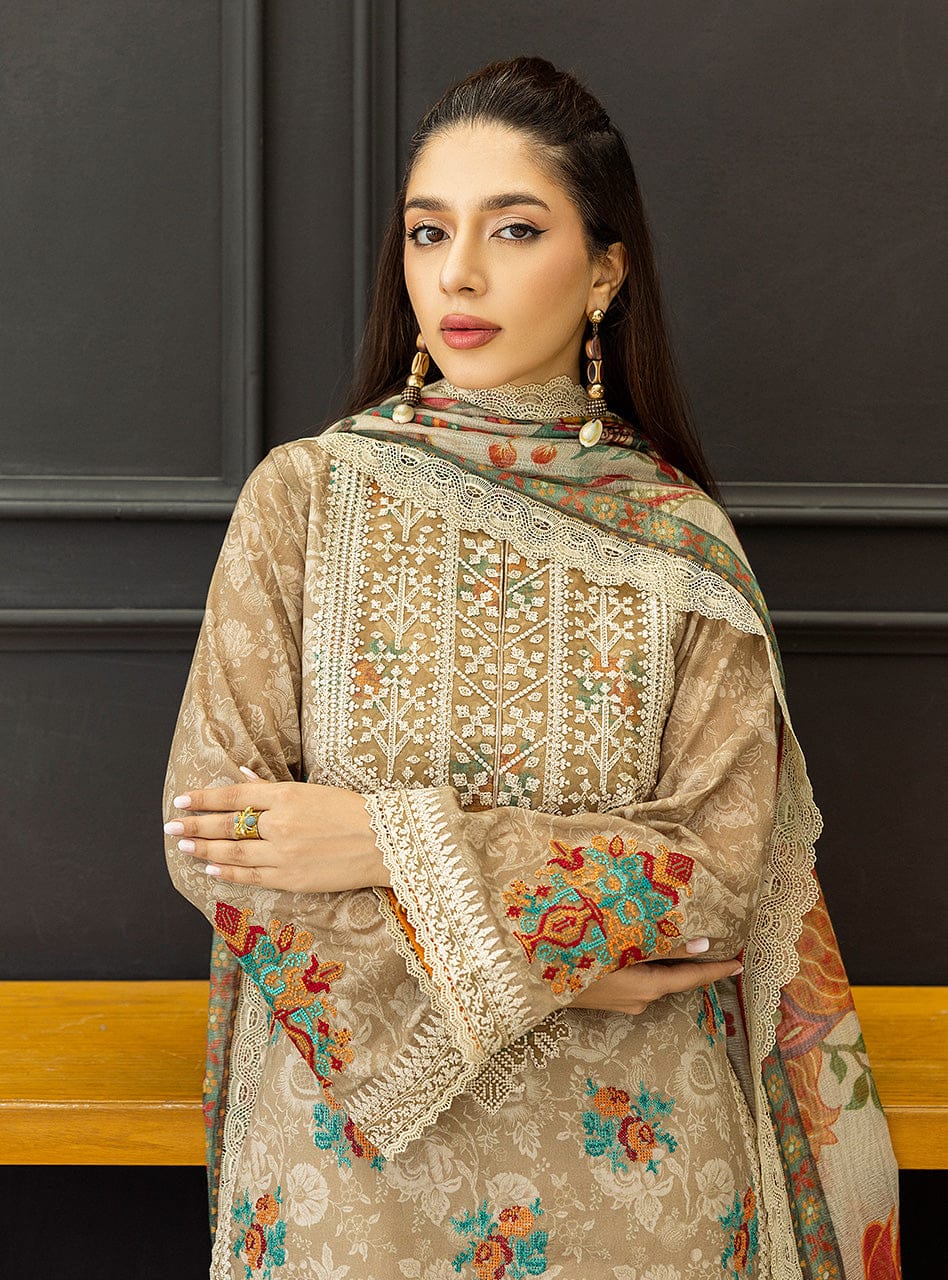 Zainab Chottani- Wedding Session printed+Embroidery Winter Collection-SC-ZC9
